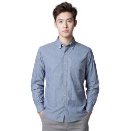 【Design Blue Store Manager Long-Sleeve Shirt】|Century Square|Retail & Entertainment Industry|Classic notched collar design|Front single pocket|Curved hem|Long-Sleeve Shirt Supplier R453 【Design Blue Store Manager Long-Sleeve Shirt】|Century Square|Retail & Entertainment Industry|Classic notched collar design|Front single pocket|Curved hem|Long-Sleeve Shirt Supplier R453